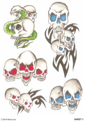 Skull Temporary Tattoos