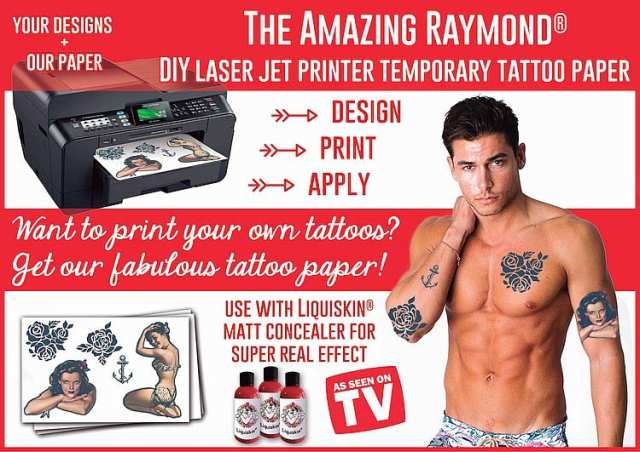 Laser Jet DIY Tattoo Paper Amazing Raymond