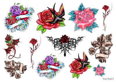 Roses Temporary Tattoos